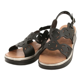 Sergio Leone Kvinnors Eco-Skick Sandals Black SK041 svart 2