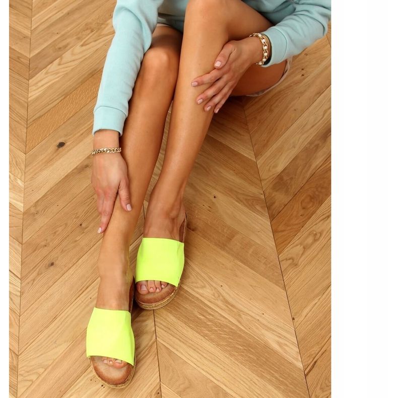 Gul Kvinnors gula tofflor 38846 Fluorescerande gul 1