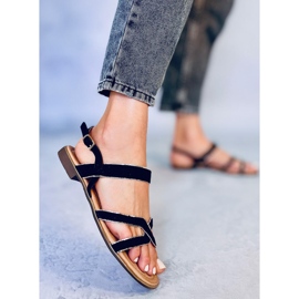 Svarta damsandaler H8-177 Svart 2