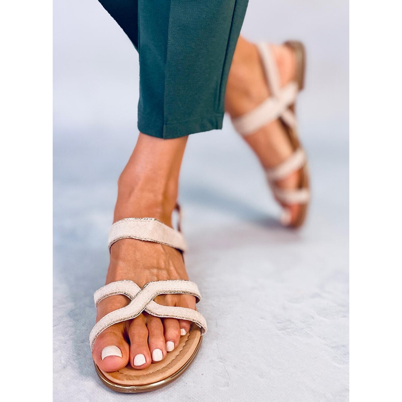 Beige sandaler för kvinnor H8-177 Beige 1