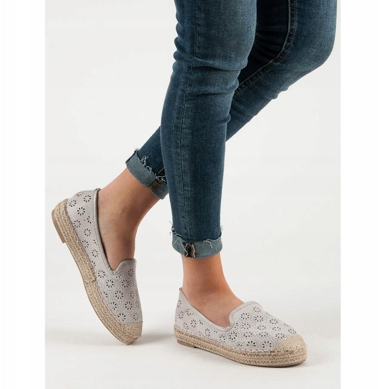 SHELOVET Mocka Openwork Espadrilles grå 2