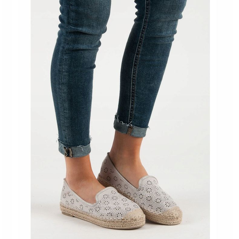 SHELOVET Mocka Openwork Espadrilles grå 1