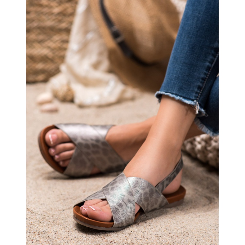 Kylie Fläckiga sandaler grå 1