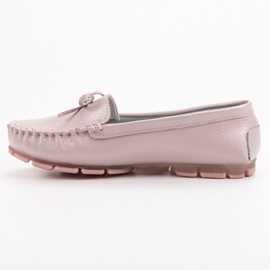 Filippo Läder Loafers med rosett rosa 2
