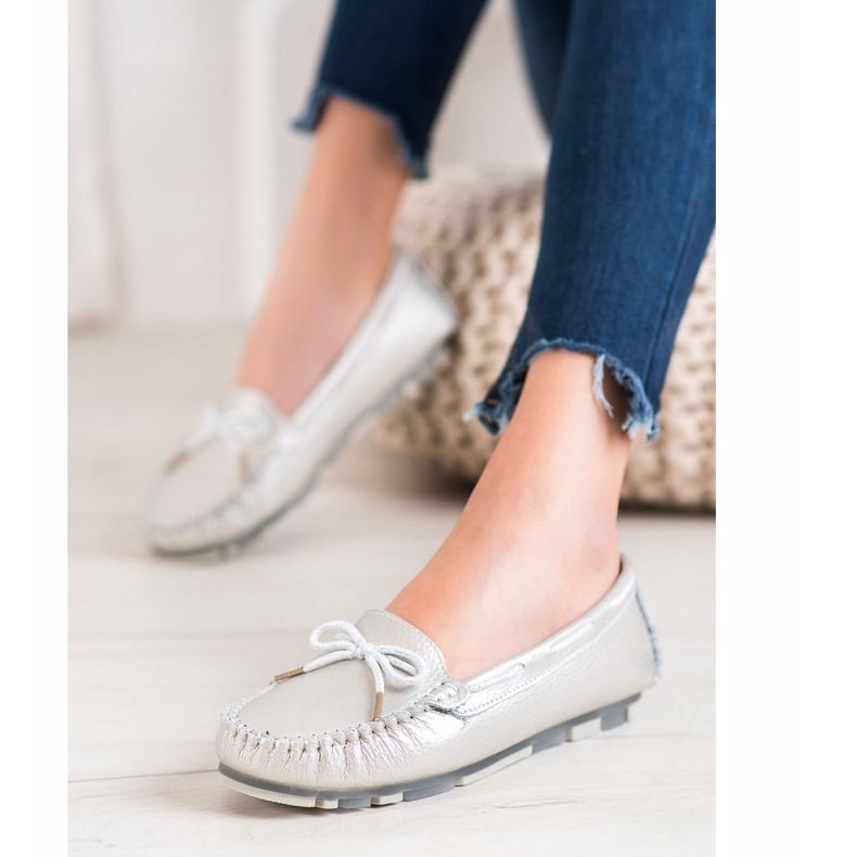 Filippo Lätta läderloafers grå 1