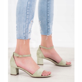 Seastar Bekväma högklackade sandaler grön 2