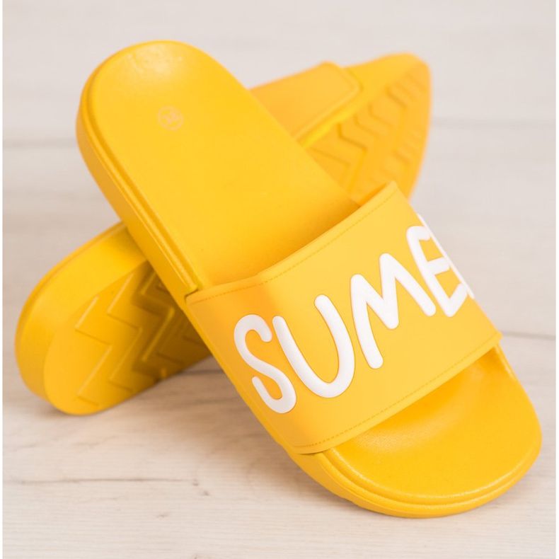 SHELOVET Gummi tofflor gul 1