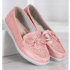 SHELOVET Bekväma loafers rosa 1