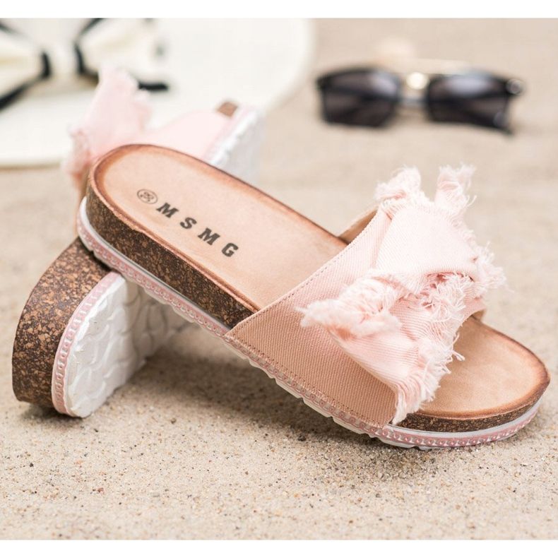 SHELOVET Textil tofflor rosa 1