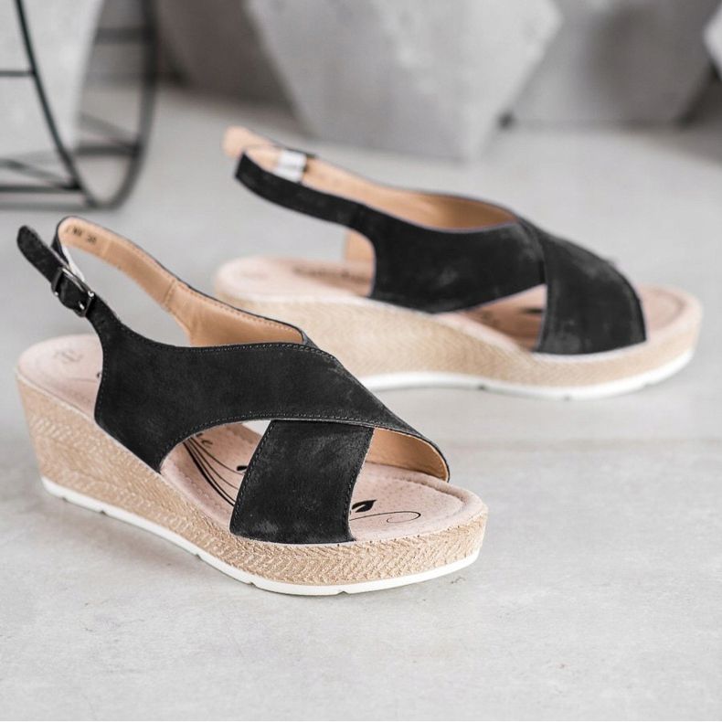 Filippo Lätta lädersandaler svart 2