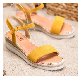 Yes Mile Bekväma mockasandaler gul 1