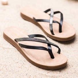 Sea Elves Eleganta svarta flip-flops 1