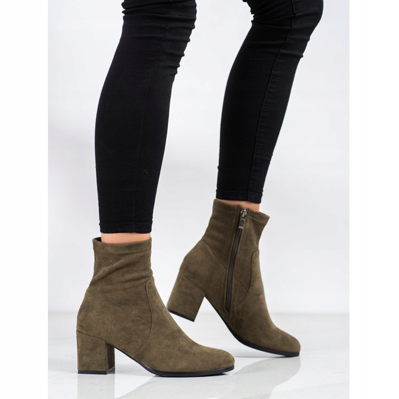 Evento Högklackade stövlar grön 1