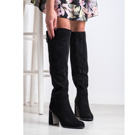 Goodin Eleganta stövlar i mocka svart 1