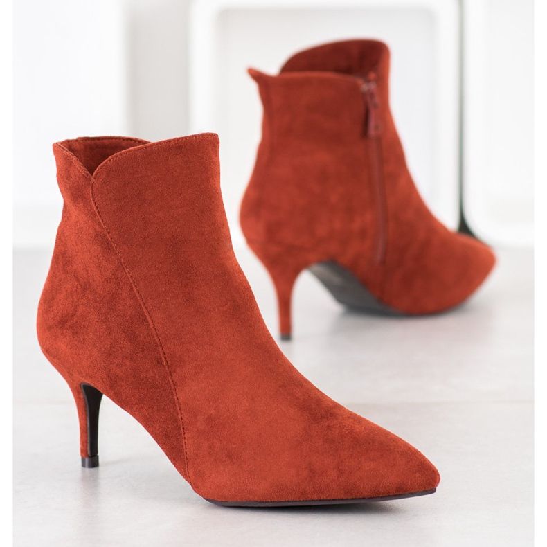 Kylie Mockaskor på hög klack brun orange 2