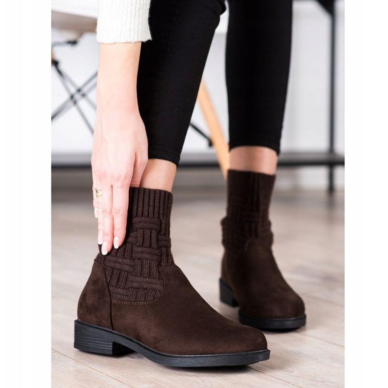 SHELOVET Slip-on mocka stövlar brun 1