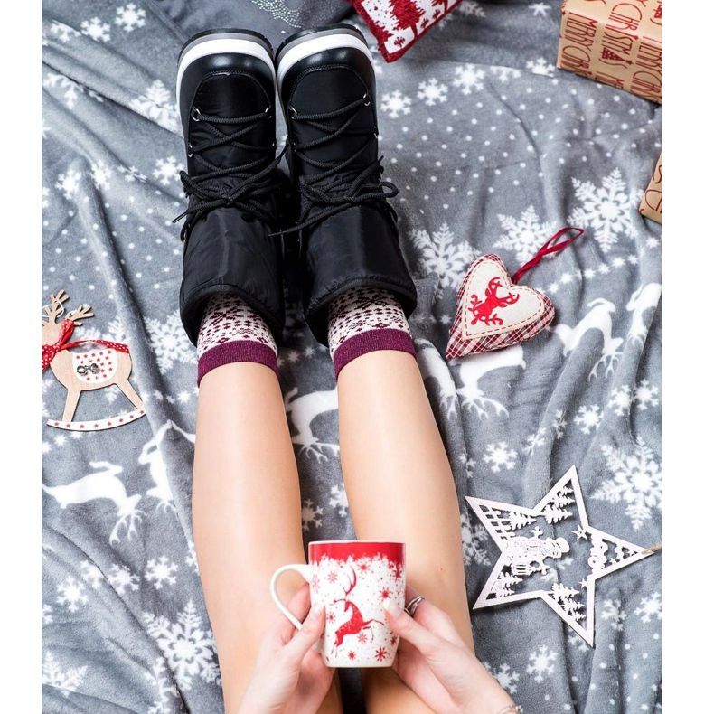 GOLL Varma svarta snöskor 1