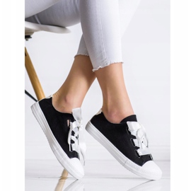 SHELOVET Snygga bundna sneakers svart 1