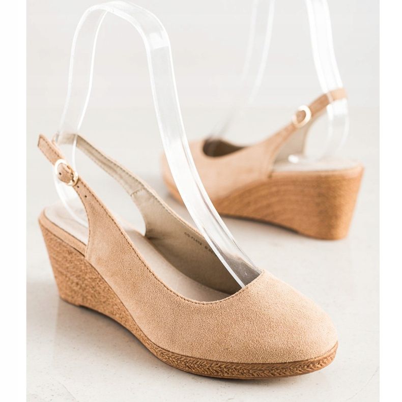 Goodin Bekväma kilpumpar brun 1