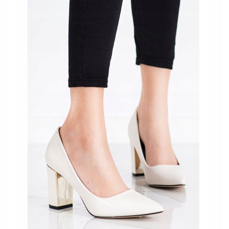 Goodin Snygga pumpar på höga klackar beige 1