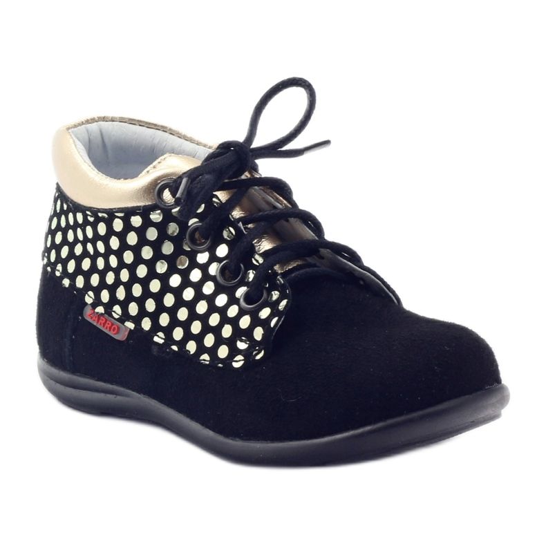 Flickstövlar Zarro 82/4 svart guld gyllene 1