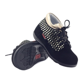 Flickstövlar Zarro 82/4 svart guld gyllene 3