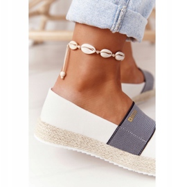 Espadrilles på en flätad sula Big Star HH274480 vit 1