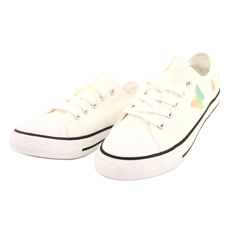 NEWS Vita sneakers med bundna fjärilar 21DZ35-3585 1