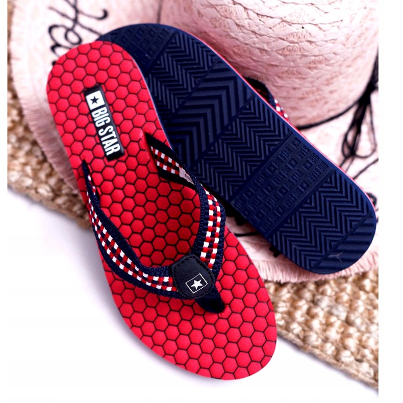 Dam Tofflor Flip-flops Big Star Red DD274A252 röd marinblå 4