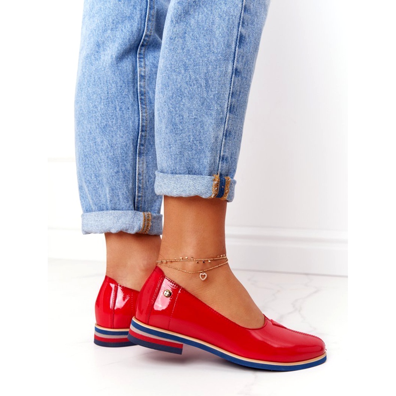 Lackerade läderskor Maciejka 05035-08 Röd 2