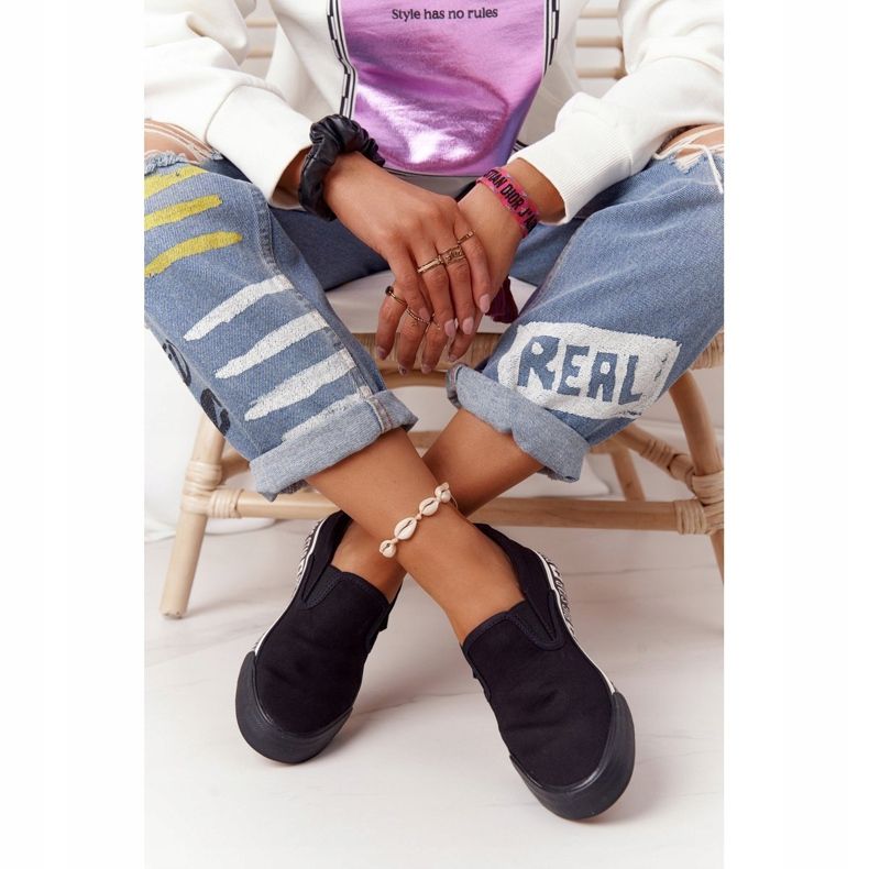 Dam Sneakers Slip-on Big Star HH274012 Svart 2