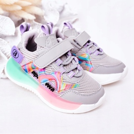 Apawwa Barnsportskor Sneakers Grå Jump Jump mångfärgad 1