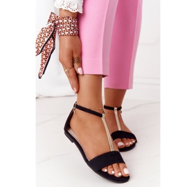 S.Barski Eleganta mockasandaler S. Bararski 541-7 Svart 1