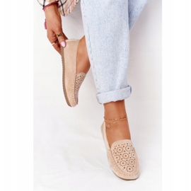 Loafers i mocka för kvinnor Beige Molly 1