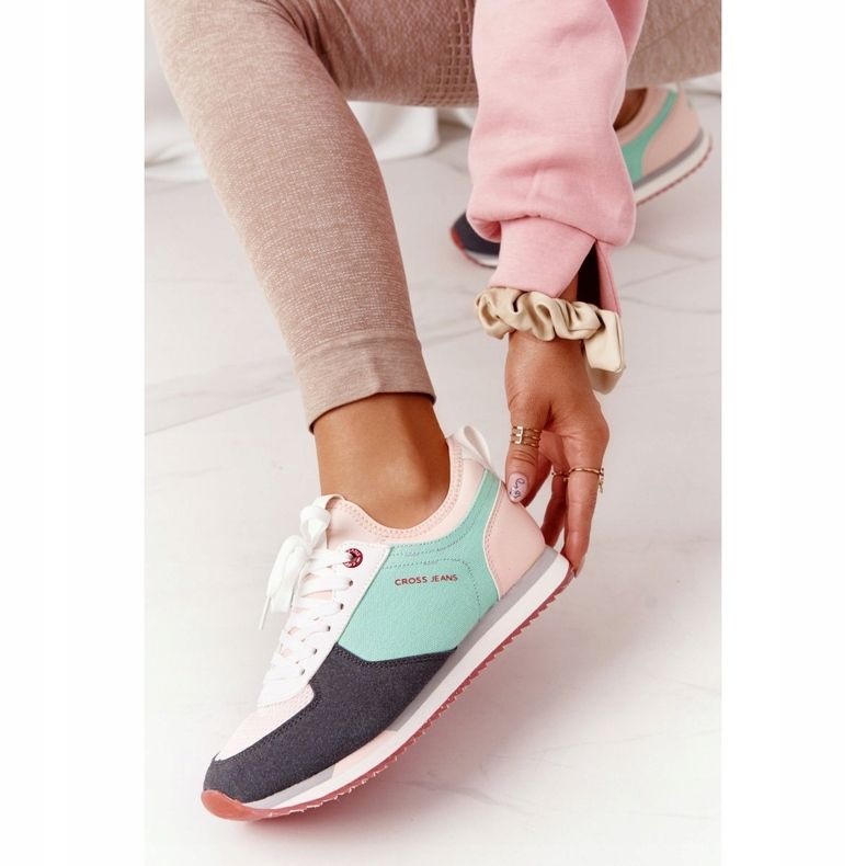 Sportskor Memory Foam Cross Jeans HH2R4049C Grön-Rosa 1