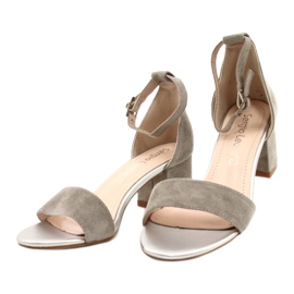 Sergio Leone Sandaler på en låg Eco -pelare SK839 silver 3