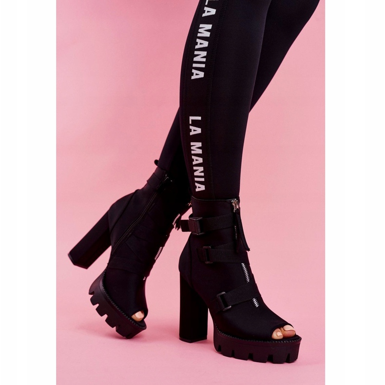 PS1 Dam Ankelstövlar Open Toe Black Gladios svart 2