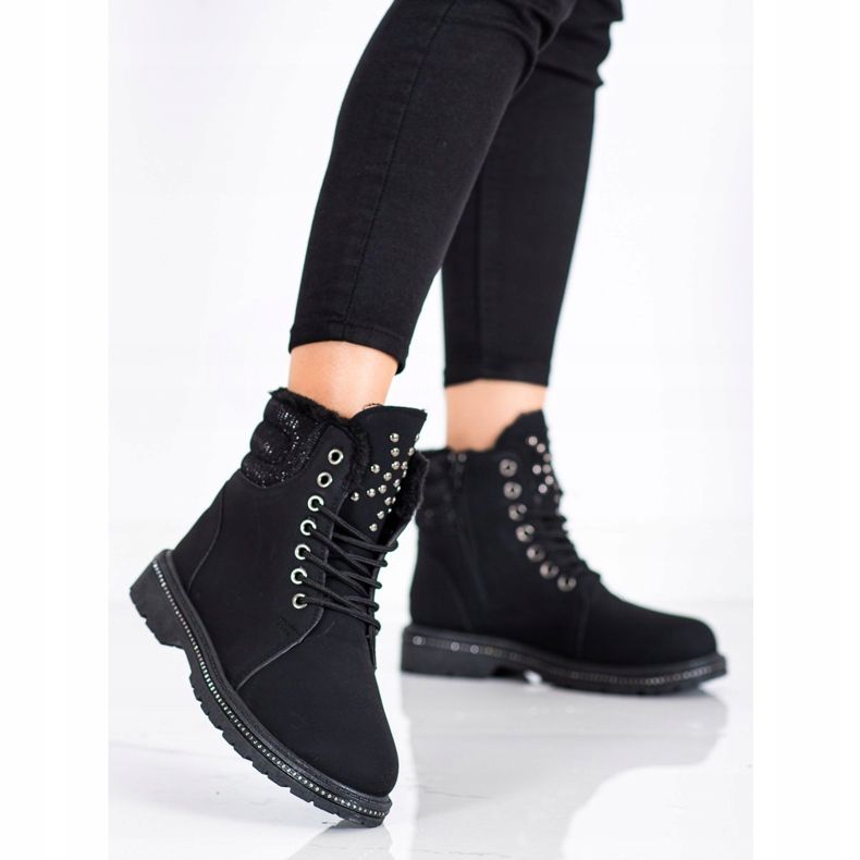 SHELOVET Svarta fällare med cubic zirconia 2