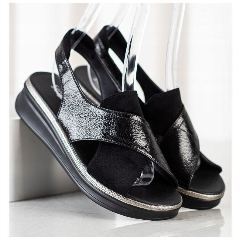 Sergio Leone slip-on sandaler svart 1