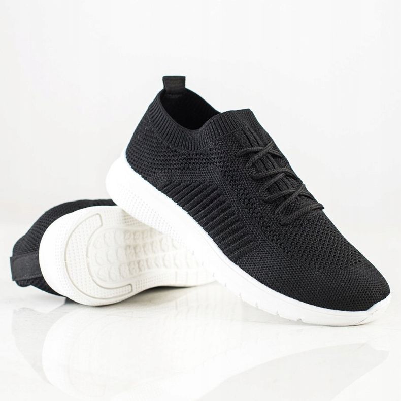 SHELOVET Bekväma Openwork -sportskor svart 1