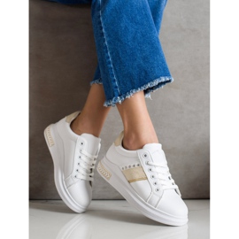 SHELOVET Fritidsskor vit gyllene 2