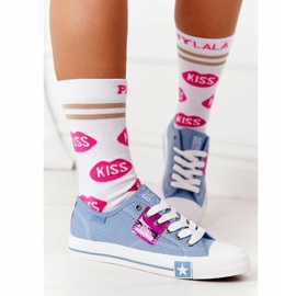 Openwork Damskor Sneakers Big Star FF274037 Blå 2