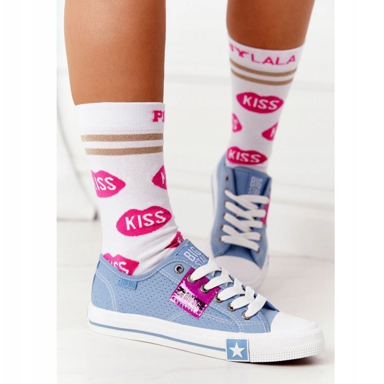 Openwork Damskor Sneakers Big Star FF274037 Blå 2