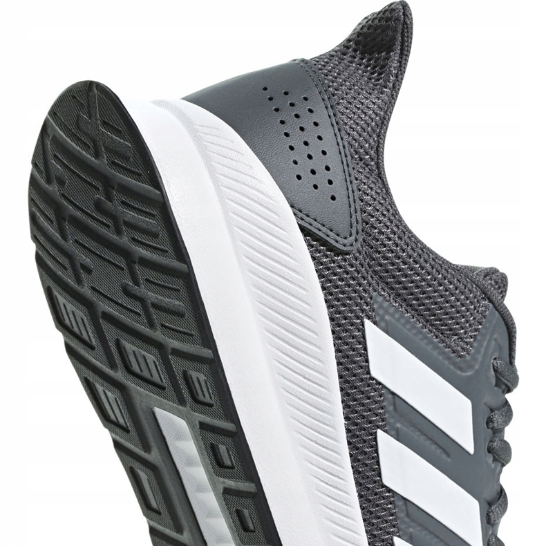Grå Adidas Runfalcon herrskor F36200 vit 3