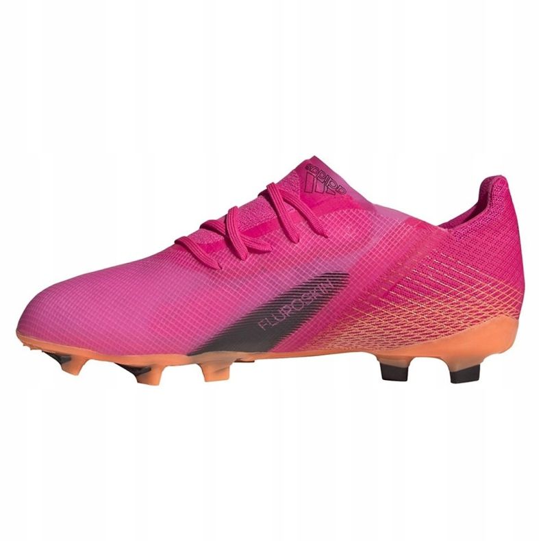 Adidas X Ghosted.1 Fg Jr FW6956 fotbollsskor rosa, orange rosa 1