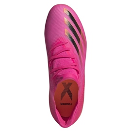 Adidas X Ghosted.1 Fg Jr FW6956 fotbollsskor rosa, orange rosa 2