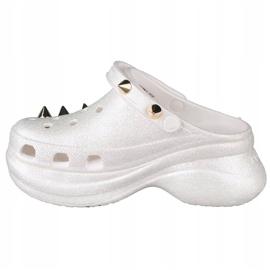 Crocs Classic Bae Glitter Stud Clog W 206783-100 vit gyllene 1