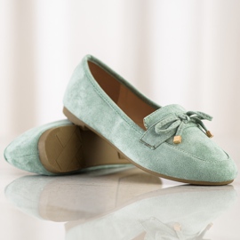 Anesia Paris Loafers Med En Rosett grön 1