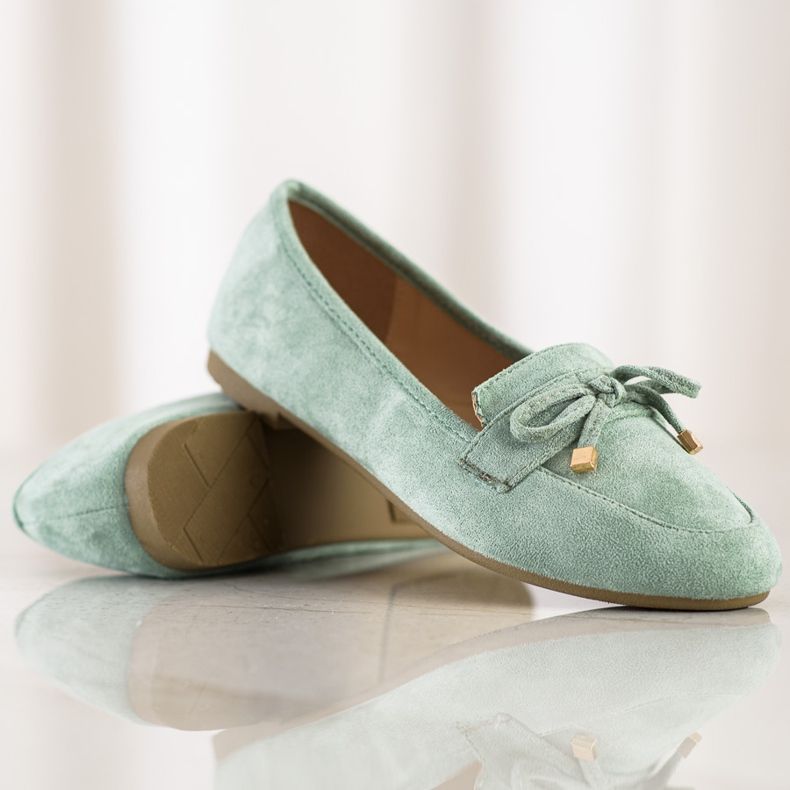 Anesia Paris Loafers Med En Rosett grön 1