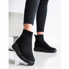 SHELOVET Svarta slip-on sneakers 1